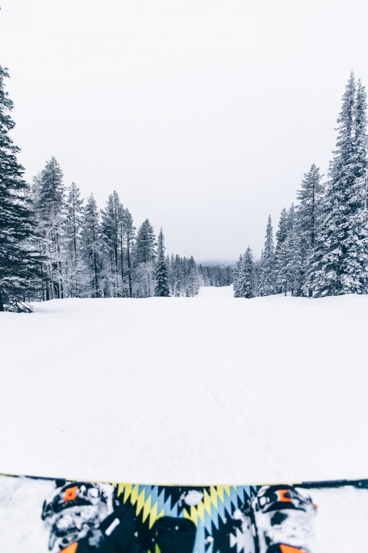 Levi, Lappland, Finnland, Snowboarden, Skifahren