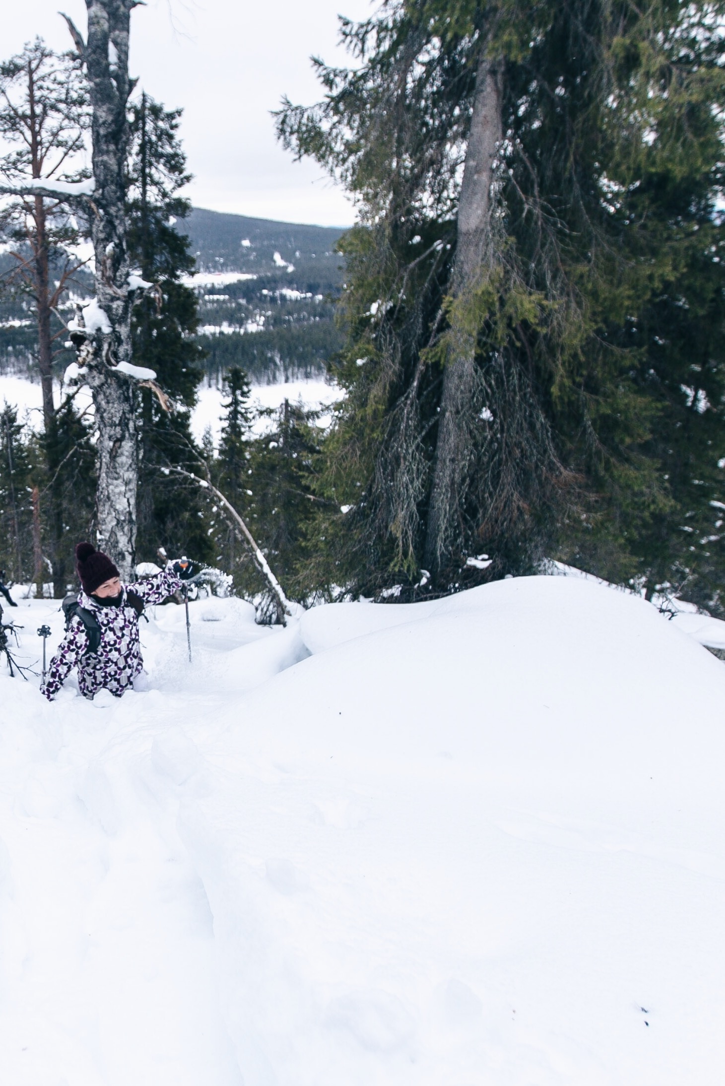 schneeschuhwandern in Levi, Lappland, Finnland