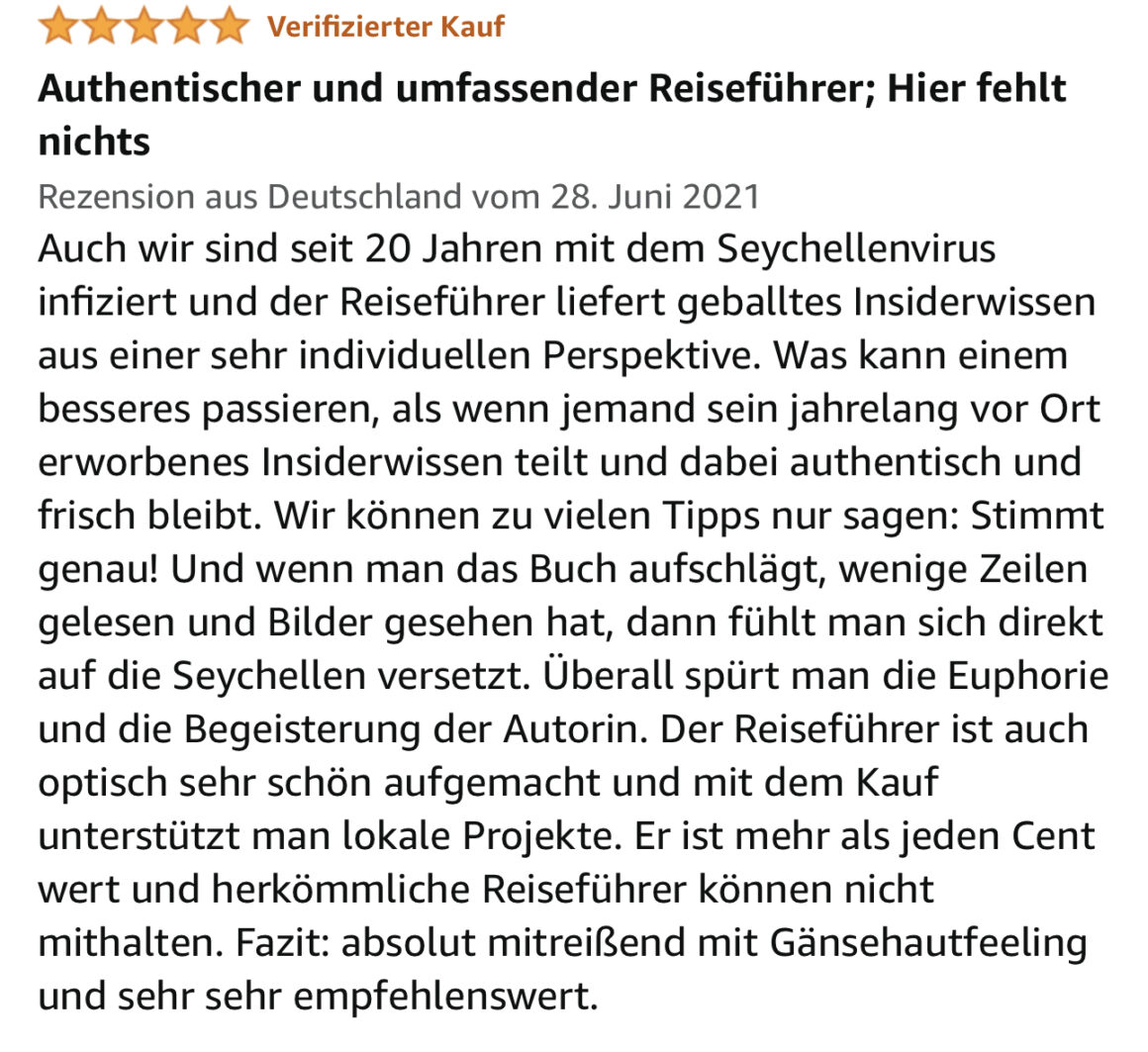 Seychellen Reiseführer WOLKENWEIT